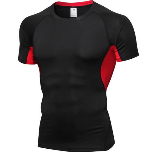 OEM & ODM Men's PRO Fitness Sports Running Training Short Sleeve - Moisture-Wicking, Quick-Dry, Breathable, Elastic Compression Apparel for Wholesale & Sourcing Agents | Model B0008