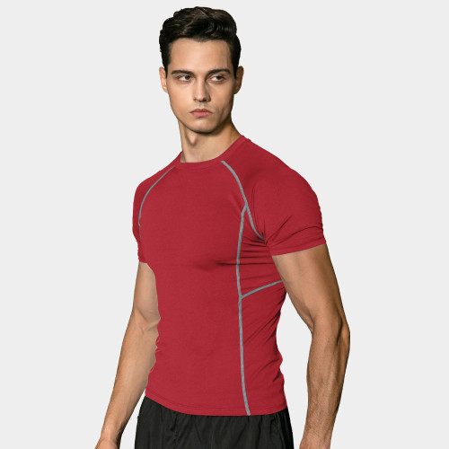 OEM/ODM Men's Compression Training PRO Short Sleeve Fitness Sports T-Shirt | Quick-Dry & Moisture-Wicking Fabric | Perfect for Gym Fitness & Activewear | Bulk Supply Available1008