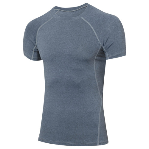 Men's Compression PRO Fitness Sports Running Short Sleeve T-Shirt 1018 - High-Elastic, Quick-Dry, Fat-Burning Design | Wholesale OEM & ODM Solutions for Sportswear Suppliers