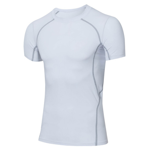 Men's Compression PRO Fitness Sports Running Short Sleeve T-Shirt 1018 - High-Elastic, Quick-Dry, Fat-Burning Design | Wholesale OEM & ODM Solutions for Sportswear Suppliers