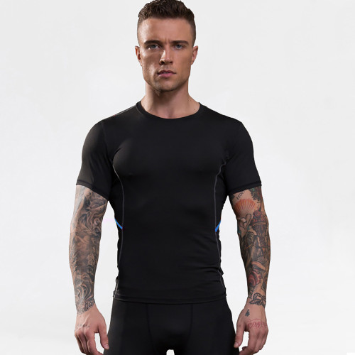 OEM & ODM Men's Compression Short Sleeve Sports Training Fitness Wear - High-Elastic, Quick-Dry, Moisture-Wicking Breathable T-Shirt for Wholesale & Sourcing Agents91204