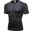 OEM & ODM Men's Fitness Short Sleeve Printed Splicing Sports Running Shirt - Moisture-Wicking, Quick-Dry, High-Elastic Compression Apparel 4003 for Wholesale & Sourcing Agents4003