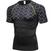 OEM & ODM Men's Fitness Short Sleeve Printed Splicing Sports Running Shirt - Moisture-Wicking, Quick-Dry, High-Elastic Compression Apparel 4003 for Wholesale & Sourcing Agents4003