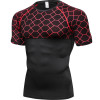 OEM & ODM Men's Fitness Short Sleeve Printed Splicing Sports Running Shirt - Moisture-Wicking, Quick-Dry, High-Elastic Compression Apparel 4003 for Wholesale & Sourcing Agents4003