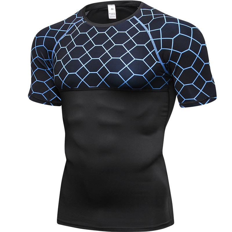 men's splicing sports shirts