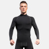 Wholesale Men's High Elastic Quick-Dry Stand Collar Hoodie | PRO Fitness Long Sleeve Sports Running T-Shirt for Autumn/Winter - OEM & ODM Solutions Available - Model 1058