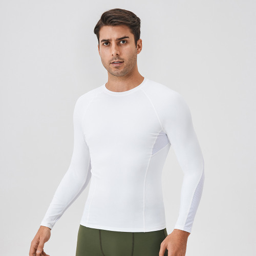 Men's Sports Fitness Nylon Compression Quick-Dry T-Shirt - Breathable Long Sleeve Running Wear | OEM, ODM, Wholesale, Sourcing Agents41523