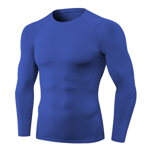 Men's Autumn/Winter New Style Sports Long Sleeve Outdoor Running Compression Training T-Shirt High-Elastic Quick-Dry Fitness Wear 11515