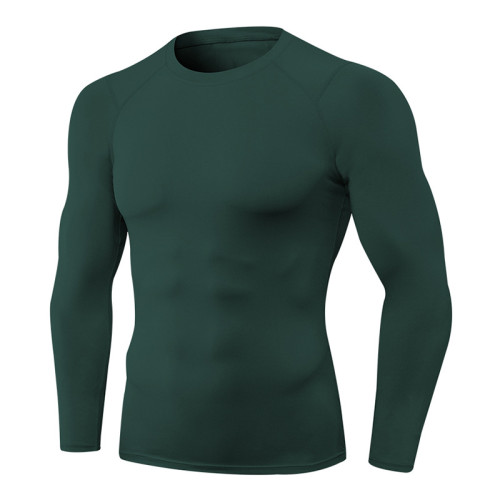 Men's Autumn/Winter New Style Sports Long Sleeve Outdoor Running Compression Training T-Shirt High-Elastic Quick-Dry Fitness Wear 11515