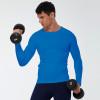 4002Men's Solid Color PRO Fitness Sports Running Compression T-Shirt - OEM & ODM Available, High-Elastic Moisture-Wicking Quick-Dry Long Sleeve, Ideal for Wholesale and Sourcing Agents in North America and Europe