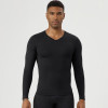 Men's V-Neck Long Sleeve Compression T-Shirt | Quick-Dry, High-Elastic Breathable Base Layer for Fitness | OEM, ODM, and Wholesale Sourcing Agents for Activewear51525