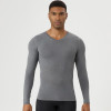 Men's V-Neck Long Sleeve Compression T-Shirt | Quick-Dry, High-Elastic Breathable Base Layer for Fitness | OEM, ODM, and Wholesale Sourcing Agents for Activewear51525