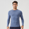 Wholesale Men's Autumn Fitness Long Sleeve Quick-Dry Running Sports T-Shirt - High-Elastic Compression Top for Outdoor Use - OEM & ODM Services Offered for Sourcing Agents, Style 41524