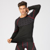 OEM & ODM Men's Fitness Printed Splicing Long Sleeve Sports Running Shirt - Quick-Dry, Moisture-Wicking High-Elastic Compression Apparel 4019 for Wholesale and Sourcing Agents