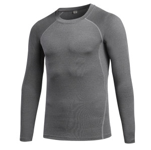 1039Men's Compression Fitness Sports Running T-Shirt - High-Quality OEM/ODM with Moisture-Wicking, Quick-Dry Fabrics and Long Sleeve Design | Ideal for Activewear Wholesalers & Sourcing Agents