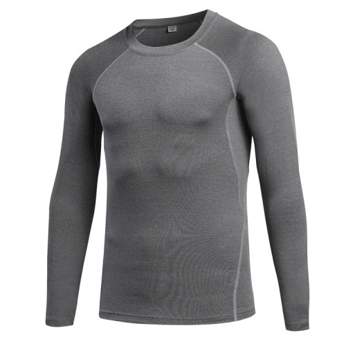 1039Men's Compression Fitness Sports Running T-Shirt - High-Quality OEM/ODM with Moisture-Wicking, Quick-Dry Fabrics and Long Sleeve Design | Ideal for Activewear Wholesalers & Sourcing Agents