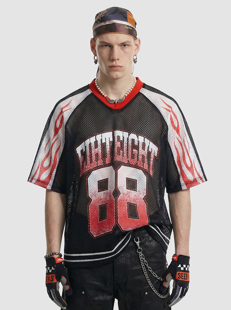 flame print sportswear