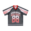 Jiezhan Menswear | OEM Flame Print Mesh Basketball Jersey - Short Sleeve 26 Summer Style | American Streetwear Raglan Sleeve T-Shirt for Wholesale & ODM Sourcing8486S26