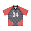 Jiezhan Menswear | OEM Flame Print Mesh Basketball Jersey - Short Sleeve 26 Summer Style | American Streetwear Raglan Sleeve T-Shirt for Wholesale & ODM Sourcing8486S26