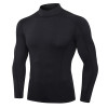 01516Wholesale High-Elastic Compression Long Sleeve Sports Top for Men – Quick-Dry Running Training Wear with Stand Collar in Color-Block Design | OEM & ODM Solutions for Activewear – Style 01506