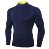 01516Wholesale High-Elastic Compression Long Sleeve Sports Top for Men – Quick-Dry Running Training Wear with Stand Collar in Color-Block Design | OEM & ODM Solutions for Activewear – Style 01506