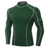 01516Wholesale High-Elastic Compression Long Sleeve Sports Top for Men – Quick-Dry Running Training Wear with Stand Collar in Color-Block Design | OEM & ODM Solutions for Activewear – Style 01506