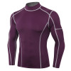 01516Wholesale High-Elastic Compression Long Sleeve Sports Top for Men – Quick-Dry Running Training Wear with Stand Collar in Color-Block Design | OEM & ODM Solutions for Activewear – Style 01506