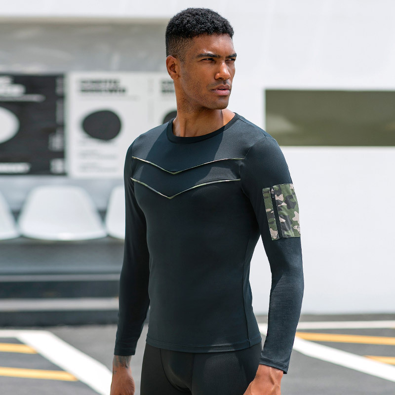 Men's fitness long sleeve t-shirt wholesale