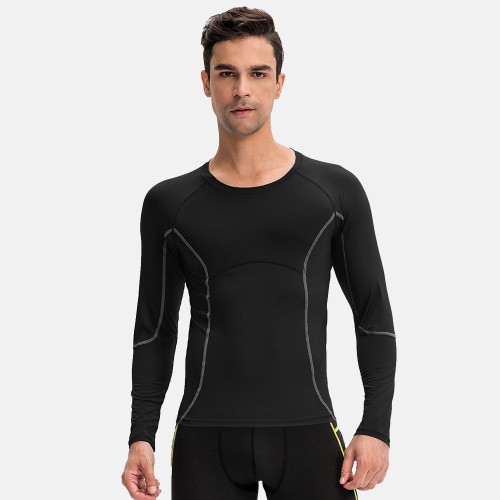 Men's PRO Fitness Long Sleeve Compression T-Shirt - Quick-Dry, High-Elastic Running Top | OEM & ODM Available for Wholesale & Sourcing Agents01507