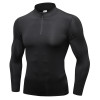 OEM/ODM Men's Autumn/Winter Sports Hoodie - High-Elastic Quick-Dry Long Sleeve Half-Zip Stand Collar for Fitness & Running - Wholesale & Sourcing Agents Available9004