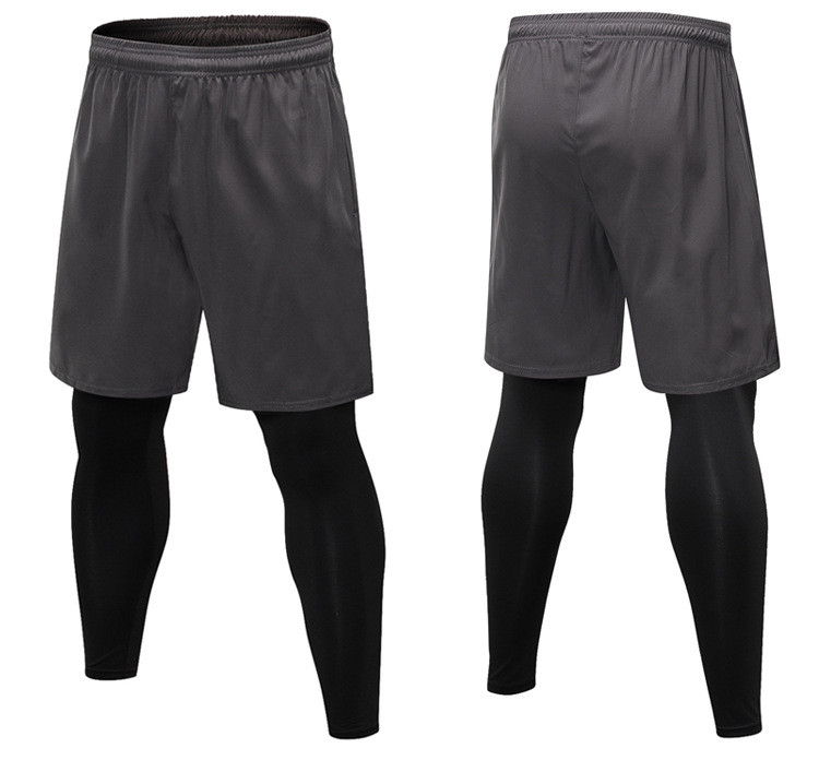 fake two-piece design running pants