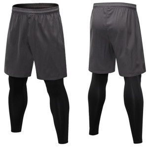 7010Men's Compression Pants OEM ODM Manufacturer, Wholesale Supplier for Quick-Dry Elastic Fake Two-Piece Fitness Sports Running Training Apparel. Custom Private Label Production.