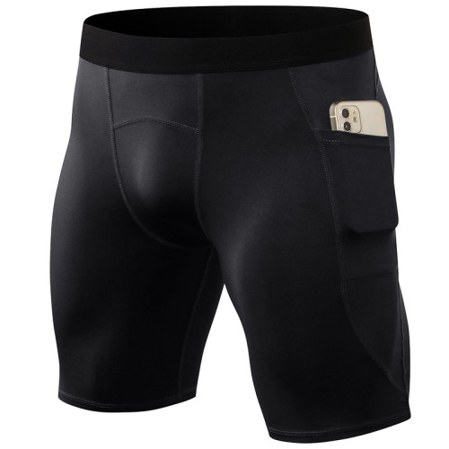 Men's Compression Sports Shorts - Quick-Dry High-Elastic Training Pants with Pocket | OEM & ODM Available for Wholesale, Sourcing Agents - Ideal for Fitness & Running11408