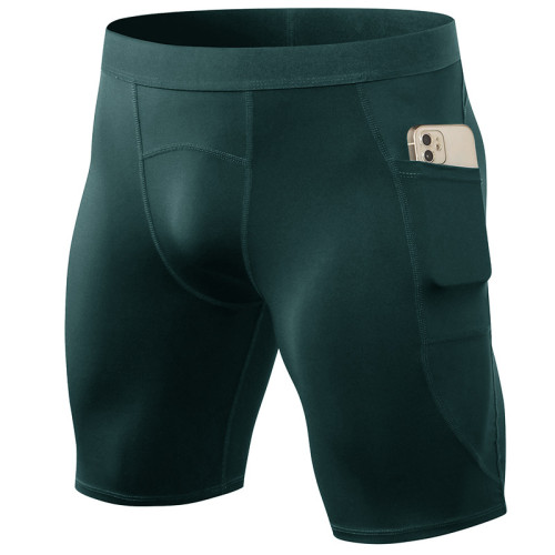 Men's Compression Sports Shorts - Quick-Dry High-Elastic Training Pants with Pocket | OEM & ODM Available for Wholesale, Sourcing Agents - Ideal for Fitness & Running11408