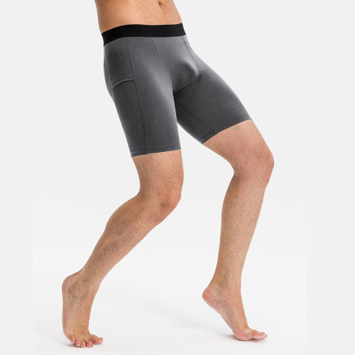 OEM/ODM Men's Compression Fitness Shorts with Pocket - High-Elastic, Moisture-Wicking Quick-Dry Sports Running Training Shorts for Wholesale & Sourcing Agents01406