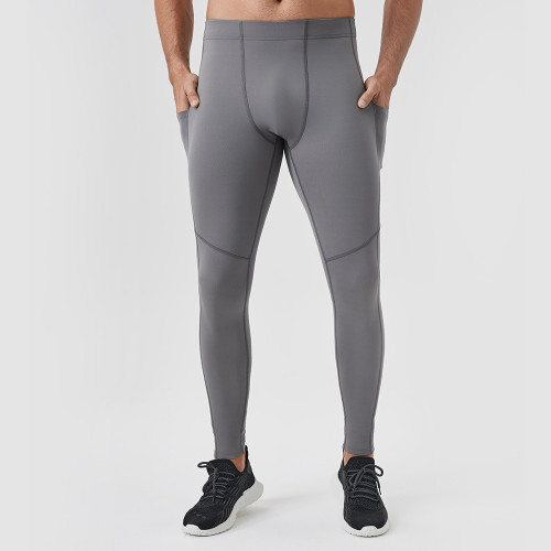 OEM & ODM High-Elastic Men's Nylon Fitness Long Pants - Breathable High-Waist Quick-Dry Sports Running Trousers for Wholesale & Sourcing Agents41347.