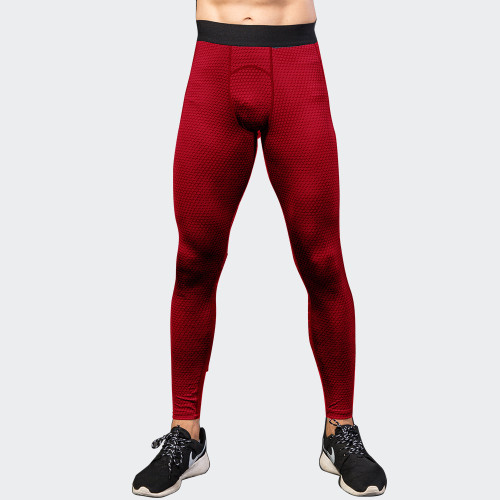 Men's PRO Fitness Running Training Long Pants with 3D Stereoscopic Print - High-Elastic Compression, Quick-Dry, Available for OEM, ODM, and Wholesale Partnerships4010