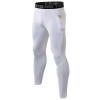 Wholesale & OEM Men's Winter Fleece-Lined Base Layer Training Pants with Pocket - High-Elastic Compression Running Long Pants | ODM Solutions for Activewear 11326