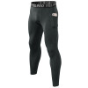 Wholesale & OEM Men's Winter Fleece-Lined Base Layer Training Pants with Pocket - High-Elastic Compression Running Long Pants | ODM Solutions for Activewear 11326