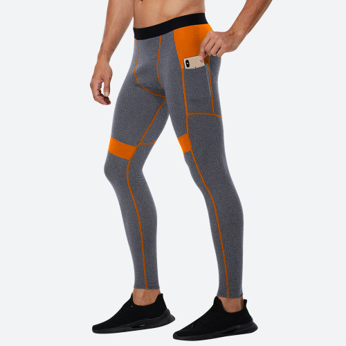 Men's PRO Fitness Long Pants - High-Elastic Quick-Dry Moisture-Wicking Compression Trousers with Pocket | OEM, ODM, and Bulk Orders Welcome01319