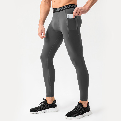 Men's High-Elastic Compression Long Pants - Shaping Strong Wrap Fitness Trousers with Pocket | OEM & ODM Services for Wholesale Activewear and Global Brand Partnerships21336