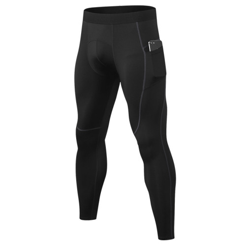 OEM Men's PRO Compression Long Pants with Pocket - High-Elastic Quick-Dry Moisture-Wicking Fitness Training Running Trousers, Ideal for Wholesale and Sourcing Agents01318