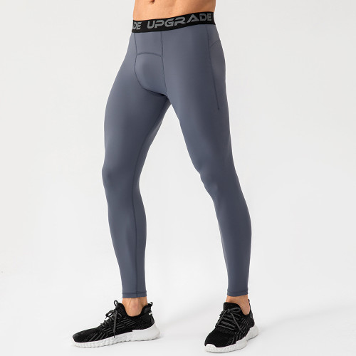 Men's Nylon Quick-Dry Fitness Yoga Long Pants - High-Elastic Compression Running & Basketball Training Base Layer Leggings | OEM, ODM, Wholesale Activewear Manufacturer21335
