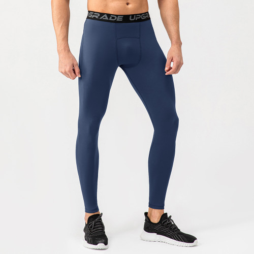 Men's Nylon Quick-Dry Fitness Yoga Long Pants - High-Elastic Compression Running & Basketball Training Base Layer Leggings | OEM, ODM, Wholesale Activewear Manufacturer21335