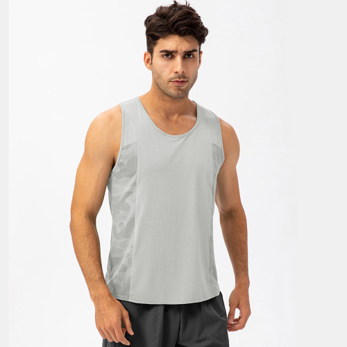 Wholesale Men's Spring/Summer Sports Vest - Quick-Dry Breathable Loose T-Shirt for Fitness & Outdoor Training | OEM & ODM Services Available 21112