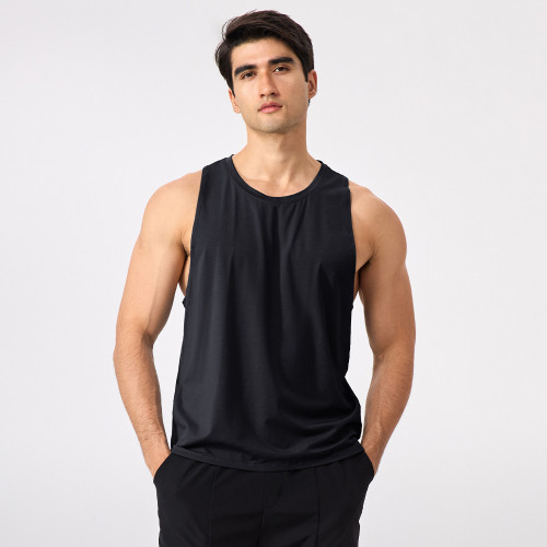 Wholesale Men's Modal Loose Sports Vest - Cooling & Breathable Sleeveless Fitness Tank Top | OEM/ODM Solutions for Outdoor Training51140