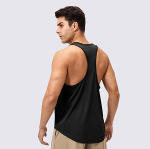 41115European & American Men's Loose Fitness Vest | OEM, ODM & Wholesale Sports Top | Quick-Dry Breathable Round Neck Training Tank Top | Your Trusted Sourcing Partner for Quality Gym Apparel