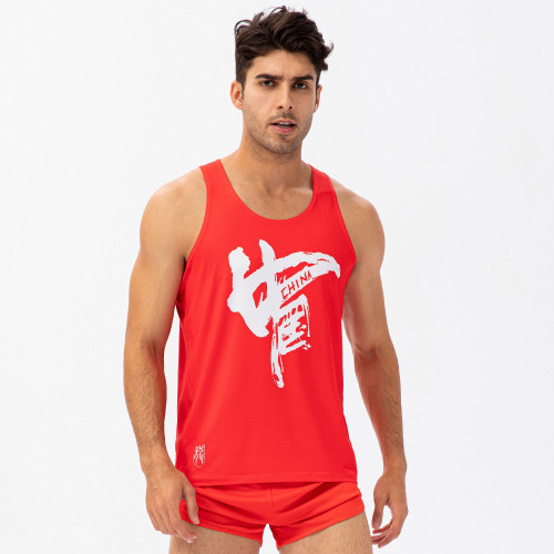 Y132202Summer Quick-Dry Marathon Sports Vest for Men - Breathable Fitness Tank Top | OEM & ODM Solutions | Parent-Child Matching Running Apparel | Wholesale Activewear Sourcing Services