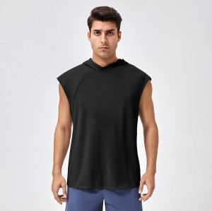 OEM & ODM European & American Men's Wide-Strap Sports Vest - Loose Quick-Dry Basketball Running Hooded Fitness Tank Top 41116 | Wholesale Activewear and Sourcing Agents