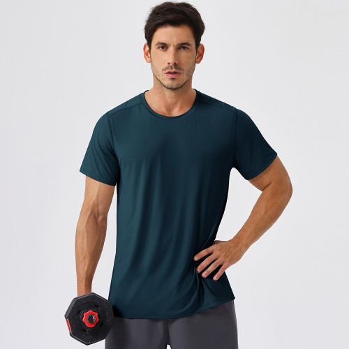 OEM & ODM Men's Ice Silk Sun Protection T-Shirt - Quick-Dry Short Sleeve Fitness Running Top for Spring/Summer - Perfect for Wholesale & Sourcing Needs51233